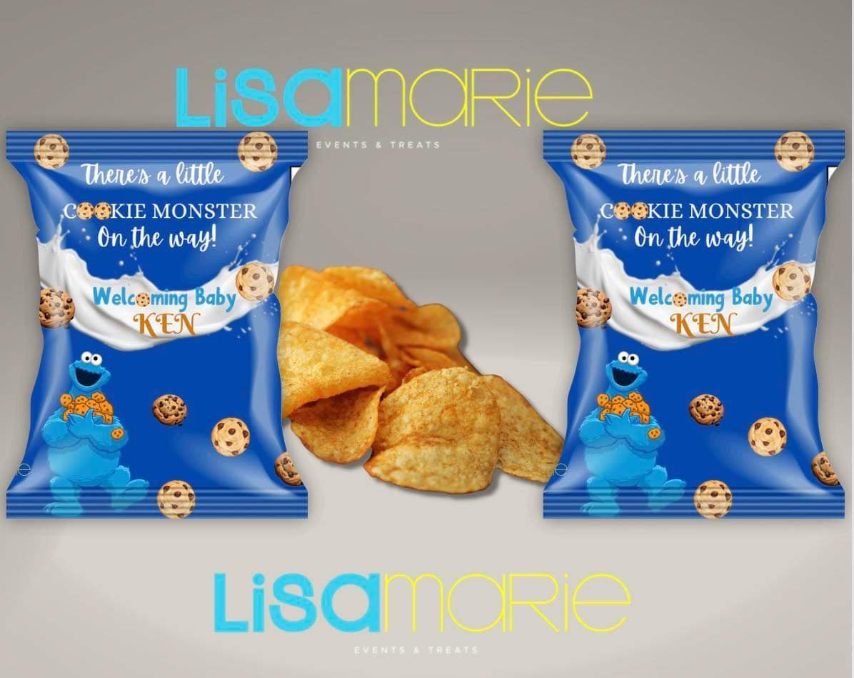 Cookie Monster Chip Bag (Design Only) Editable