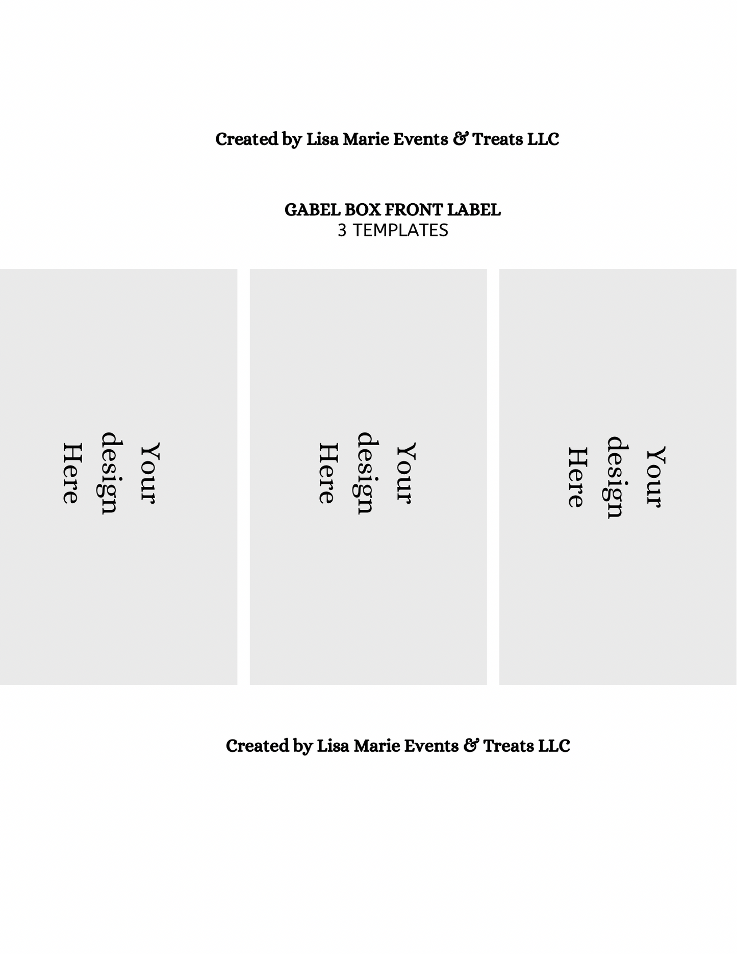 Gable Box Label Template